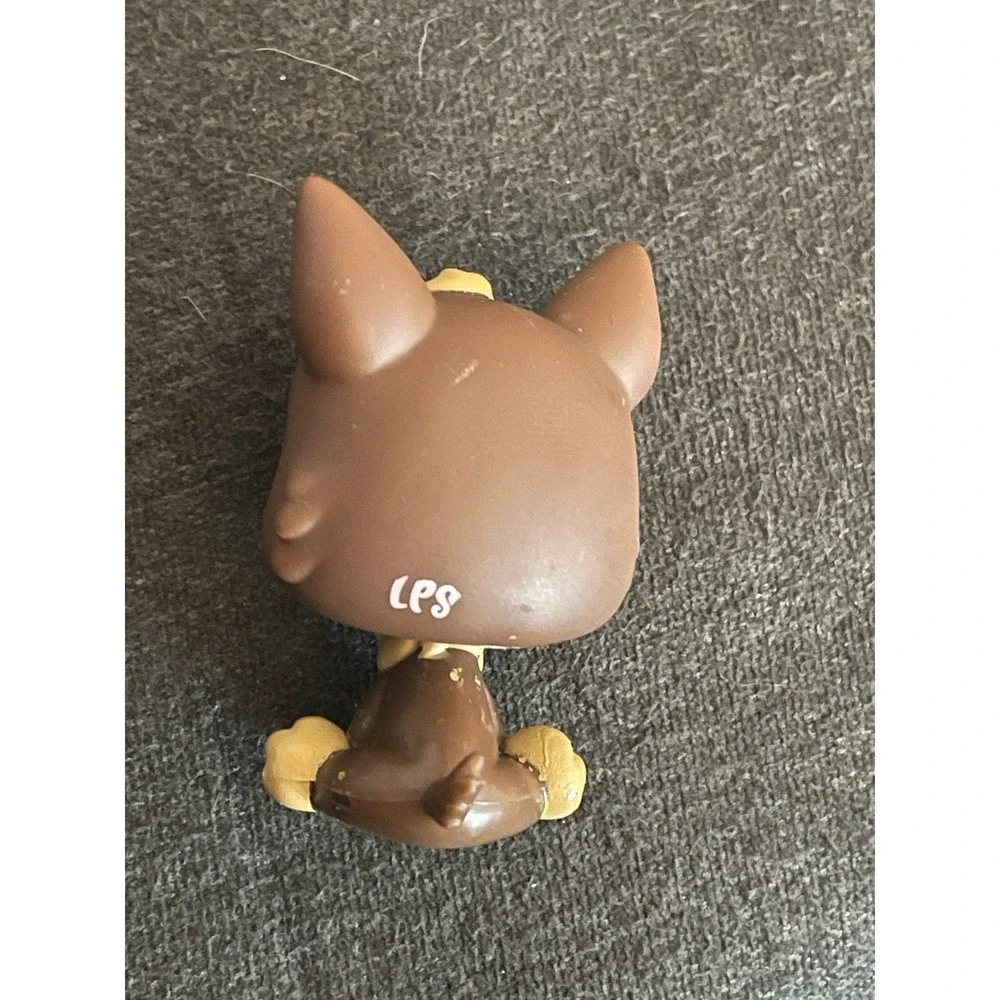 LPS #2137 German Shepherd Brown Puppy Dog Green Eyes Authentic Littlest Pet Shop